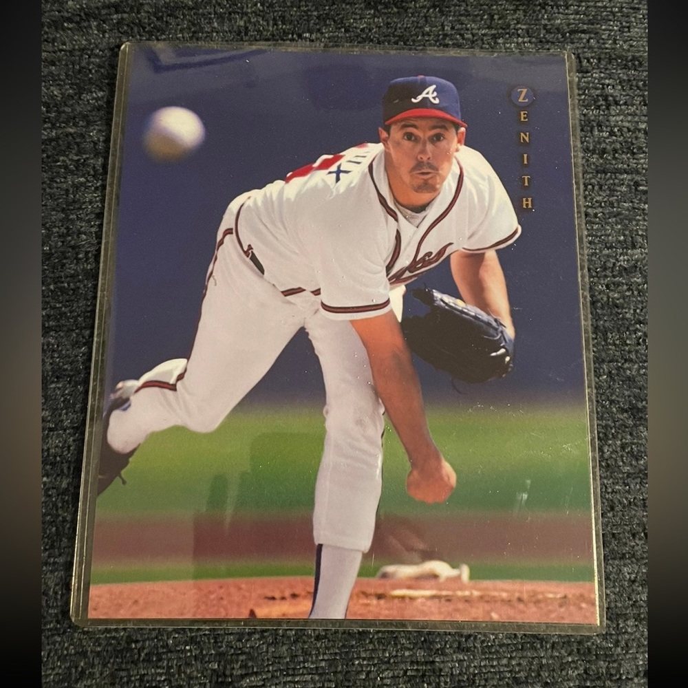 Greg Maddux 8x10 Pinnacle Zenith 1997 Baseball Card Atlanta Braves